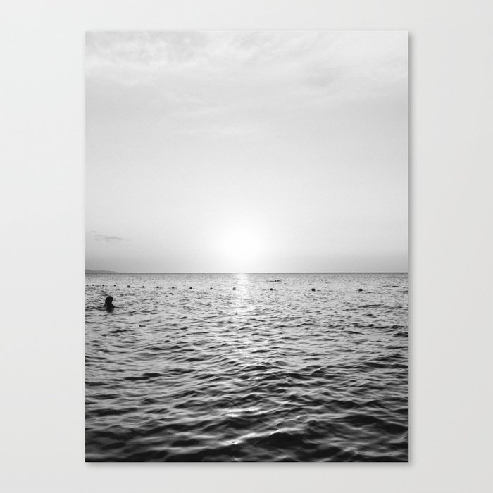 Sunset Swim Canvas Print