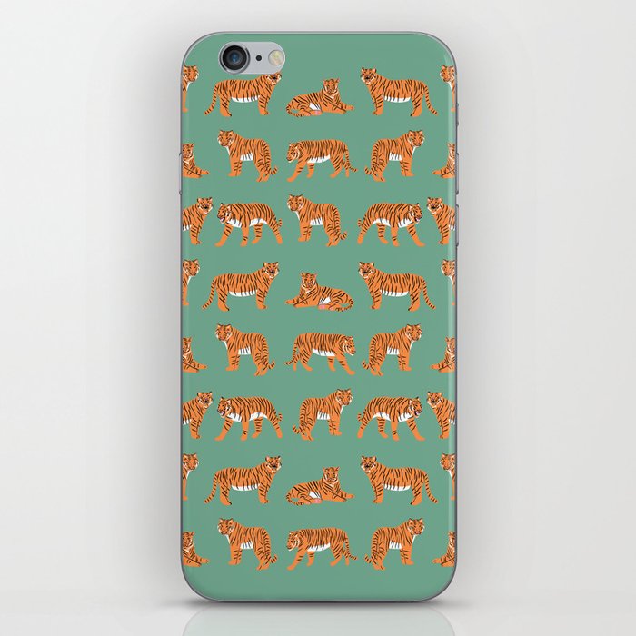 Year of the Tiger Orange and Green iPhone Skin