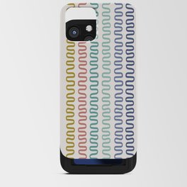 Abstract Shapes 240 in Happy Rainbow Retro theme (Snake Pattern Abstraction) iPhone Card Case