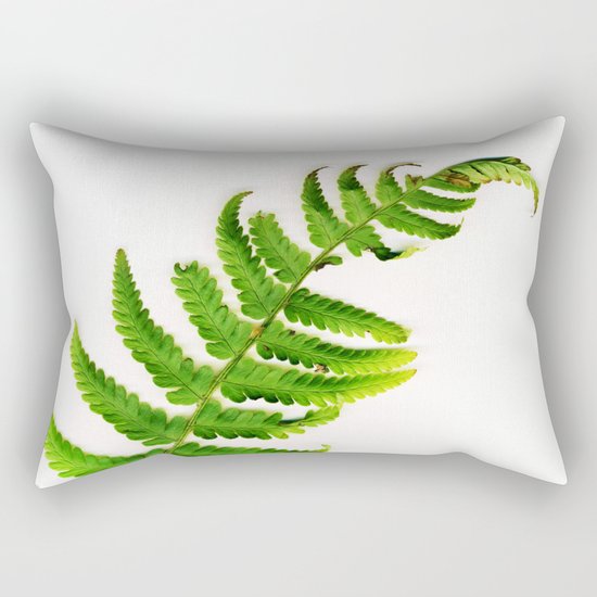 Fern on white Rectangular Pillow