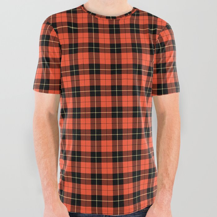 Clan Wallace Tartan (Ancient) All Over Graphic Tee