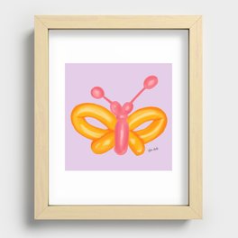 Balloon Butterfly- purple Recessed Framed Print