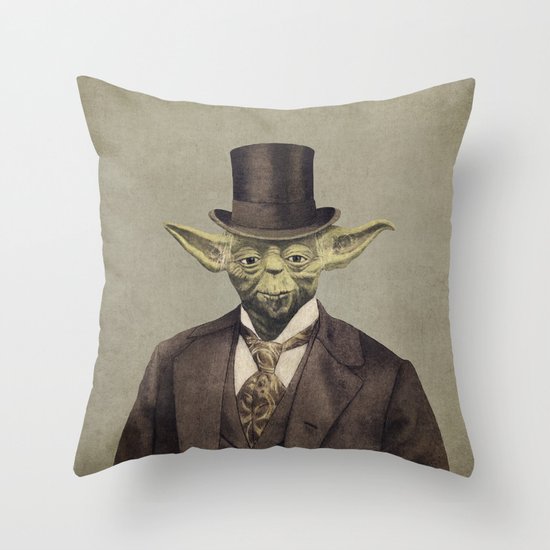 Sir Yodington Throw Pillow