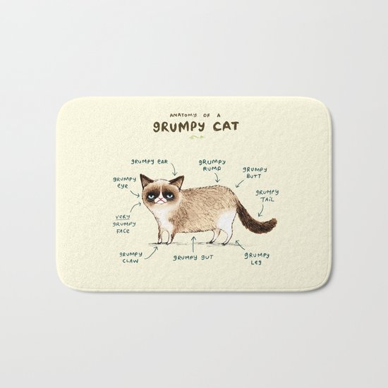 Anatomy of a Grumpy Kitty Bath Mat