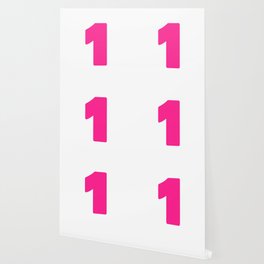 1 (Dark Pink & White Number) Wallpaper