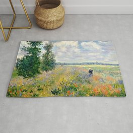 Poppy Fields near Argenteuil by Claude Monet Rug