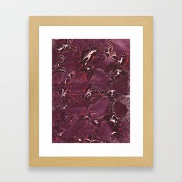 Space Bats Purple Red Marbling Framed Art Print