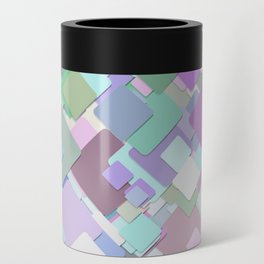 Multicolored Pastel Squares Can Cooler