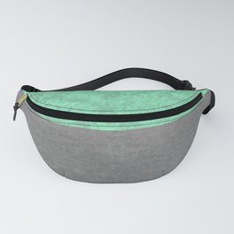 Teal Marble and Concrete Fanny Pack