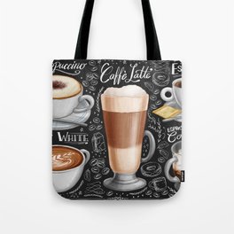 Coffee menu Tote Bag
