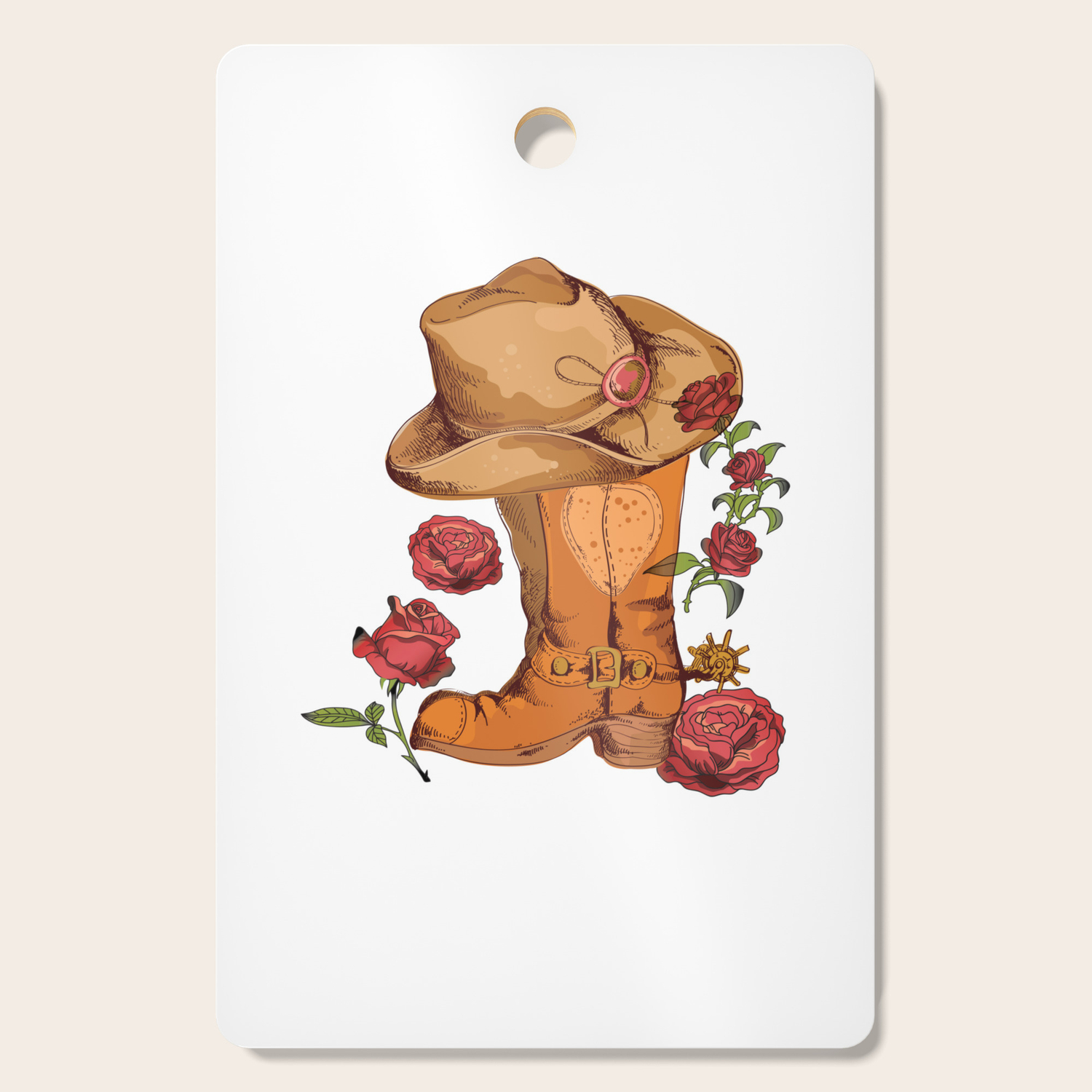 Cowgirl Boots And Hat Cute Gift For Horse Lover Cutting Board By Bubl Tees  | Society6