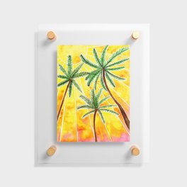 Under the Palm Trees Floating Acrylic Print