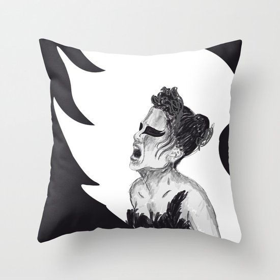 Black Swan III Throw Pillow