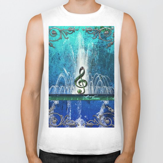 Music, clef Biker Tank