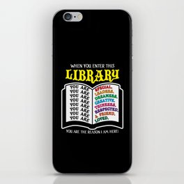 Cool Librarian Saying iPhone Skin