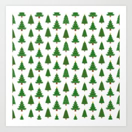 Christmas tree seamless pattern. Christmas Pattern, Christmas Tree Pattern Art Print