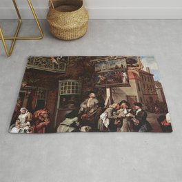 William Hogarth, humours of an election 4 Area & Throw Rug