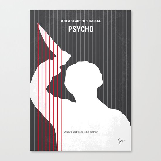 No185 My Psycho minimal movie poster Canvas Print