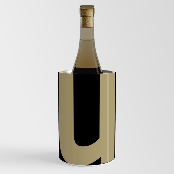 letter U (Sand & Black) Wine Chiller