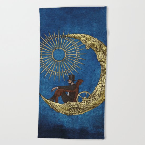 Moon Travel (Colour Option) Beach Towel