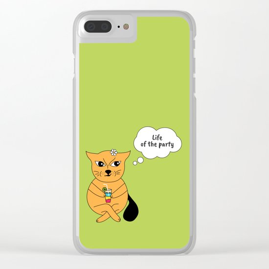 Beatrice. The cat that thinks... Party Clear iPhone Case
