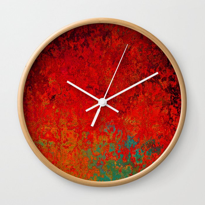 Figuratively Speaking Abstract Art Wall Clock By Itaya Society6