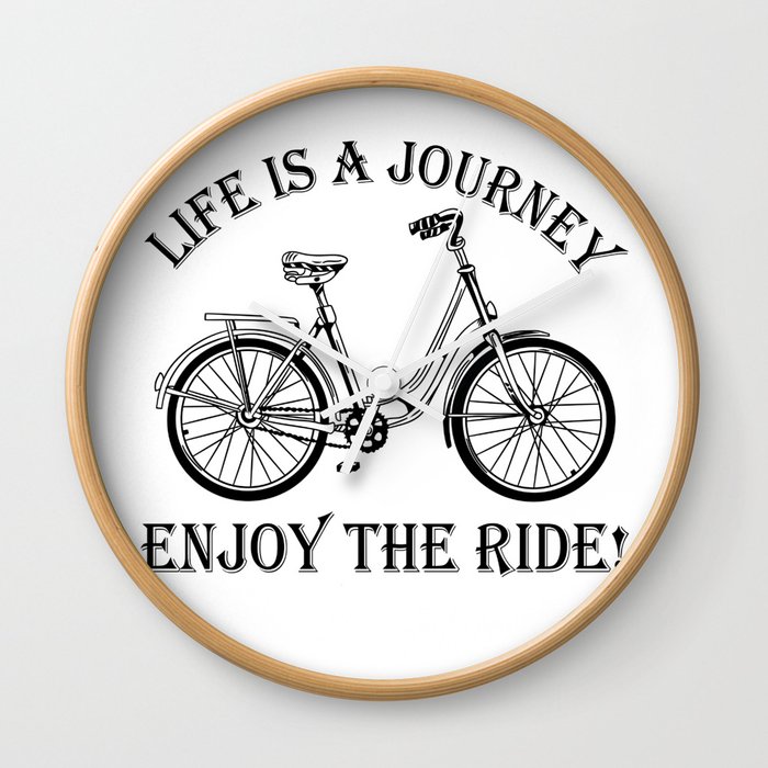 Life Is A Journey Enjoy The Ride Bicycle Wall Clock