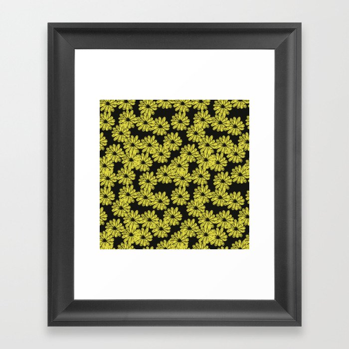Jessie's Flowers Yellow Framed Art Print