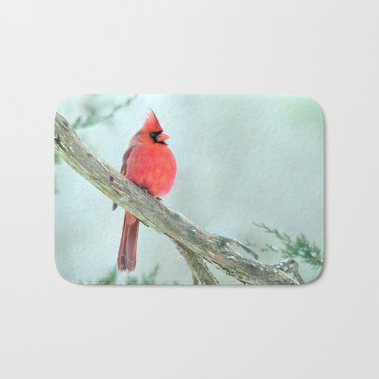 Elegant Cardinal Bath Mat