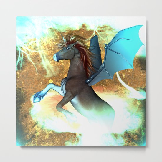 Dark unicorn Metal Print