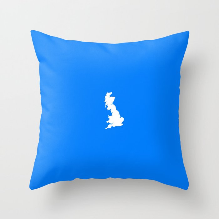 Shape of United Kingdom (uk) Throw Pillow