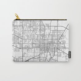 Gainesville Map, USA - Black and White Carry-All Pouch