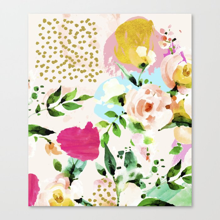 Floral Blush #society6 #decor #buyart Canvas Print