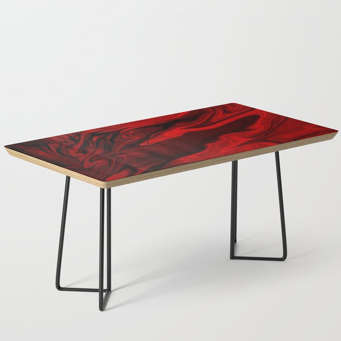 Blood Red Marble Coffee Table