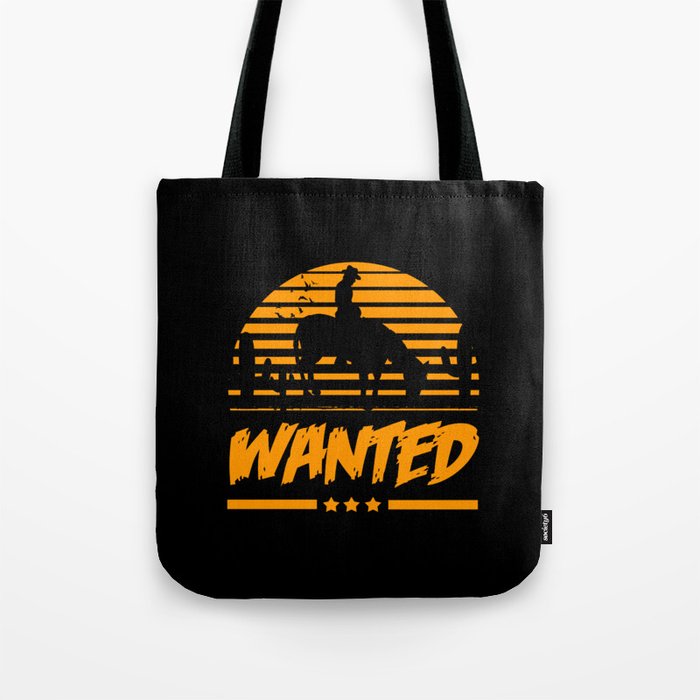 Cowboys With Horse In The Wild West Tote Bag