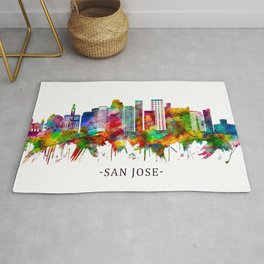 San Jose California Skyline Rug