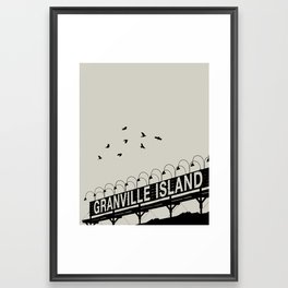 Granville Flock - Graphic Birds Series, Plain - Modern Home Decor Framed Art Print