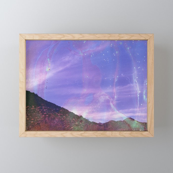 Mountain Landscape in Magical Film Soup Framed Mini Art Print