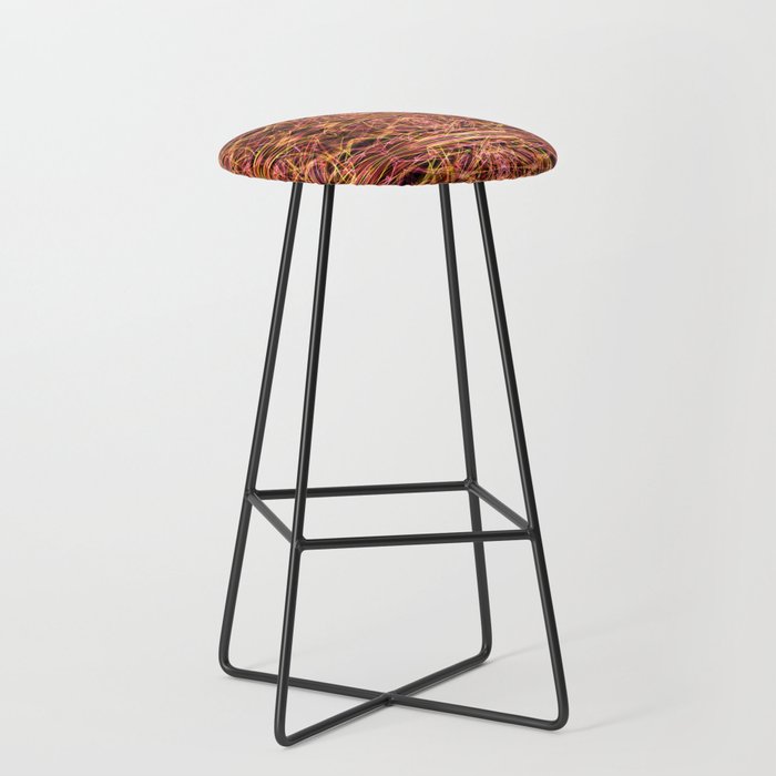 Liquid Light Series 65 ~ Colorful Abstract Fractal Pattern Bar Stool