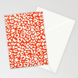 Red Leopard Stationery Card