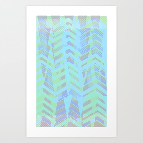 Seaside Chevron Art Print