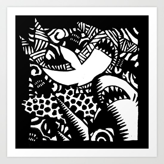 Shark Attack! Art Print