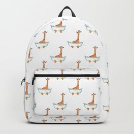 Giraffe taking bath watercolor  Backpack | Symbol, Drawing, Doodle, Giraffe, Taking, Pattern, Painting, Illustration, Silhouette, Art 
