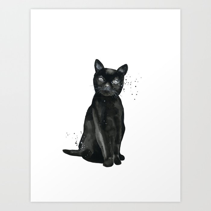 Entdecke jetzt das Motiv BLACK CAT von Art by ASolo als Poster bei TOPPOSTER