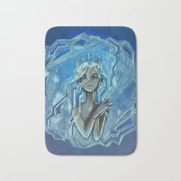 Ice Afro Queen Bath Mat | Crystalline, Woman, Fast, Thickbrush, Scetch, Iceafro, Crystal, Ice, Quick, Hair 