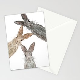 Triple Bunnies Stationery Card