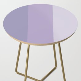 Pastel lavender purple solid color stripes pattern Side Table