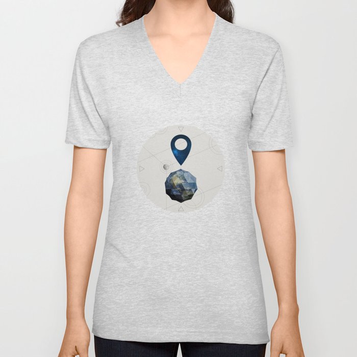 Global GPS V Neck T Shirt