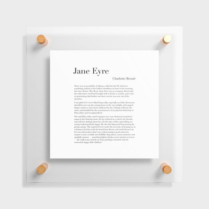 Jane Eyre by Charlotte Brontë Floating Acrylic Print