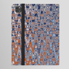 Blue And Red Distorted Abstract iPad Folio Case